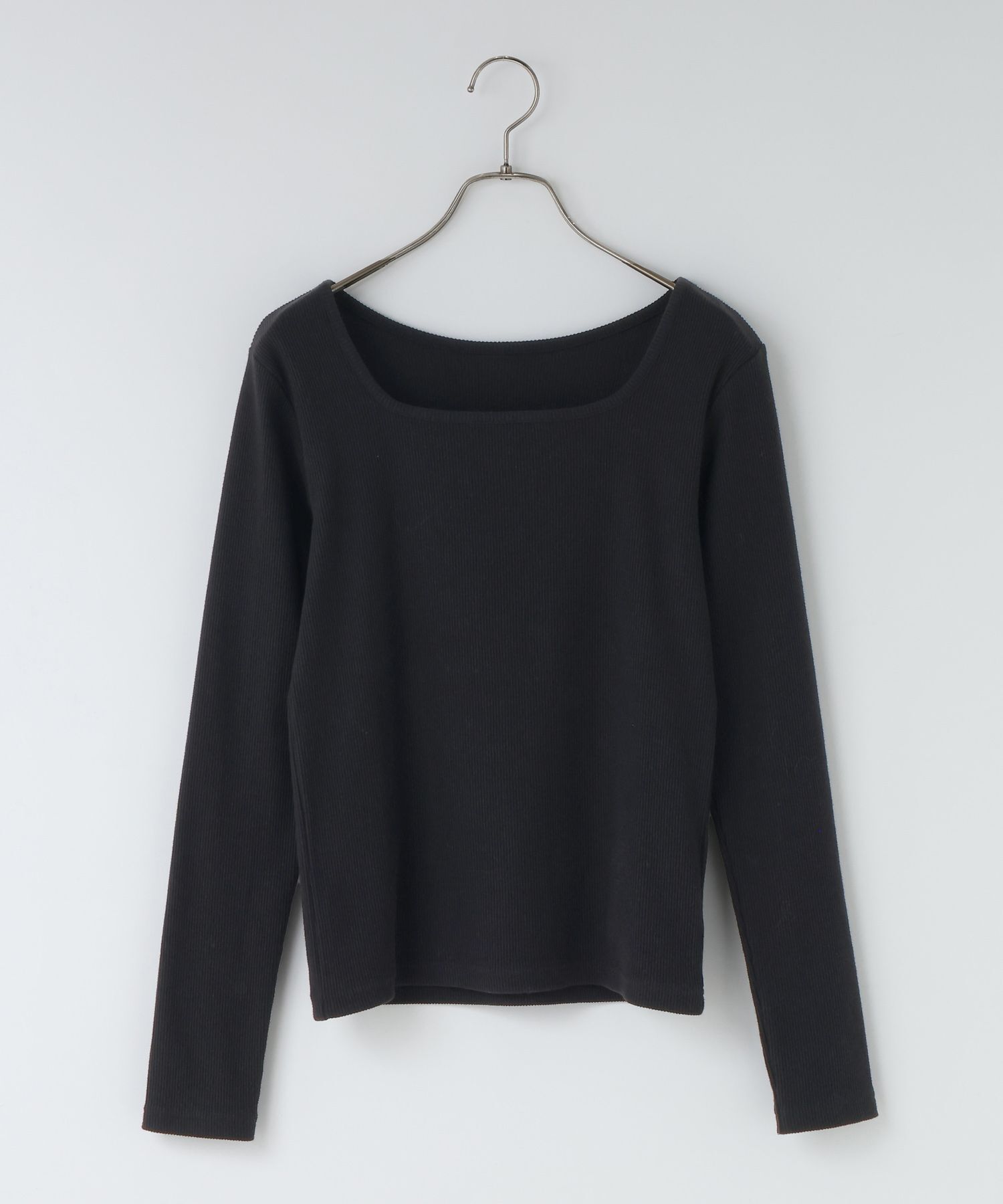 LOWRYS FARM「 リブタイトＬＳ」|Tシャツ・カットソー|BLK