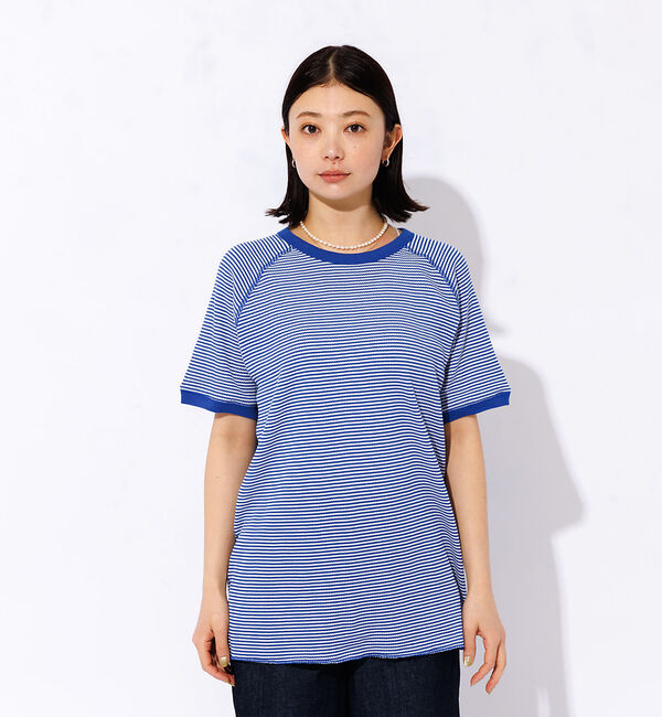 Rouge vif「【FRUIT OF THE LOOM】ボーダーTシャツ / ワッフル / 半袖」|Tシャツ・カットソー|