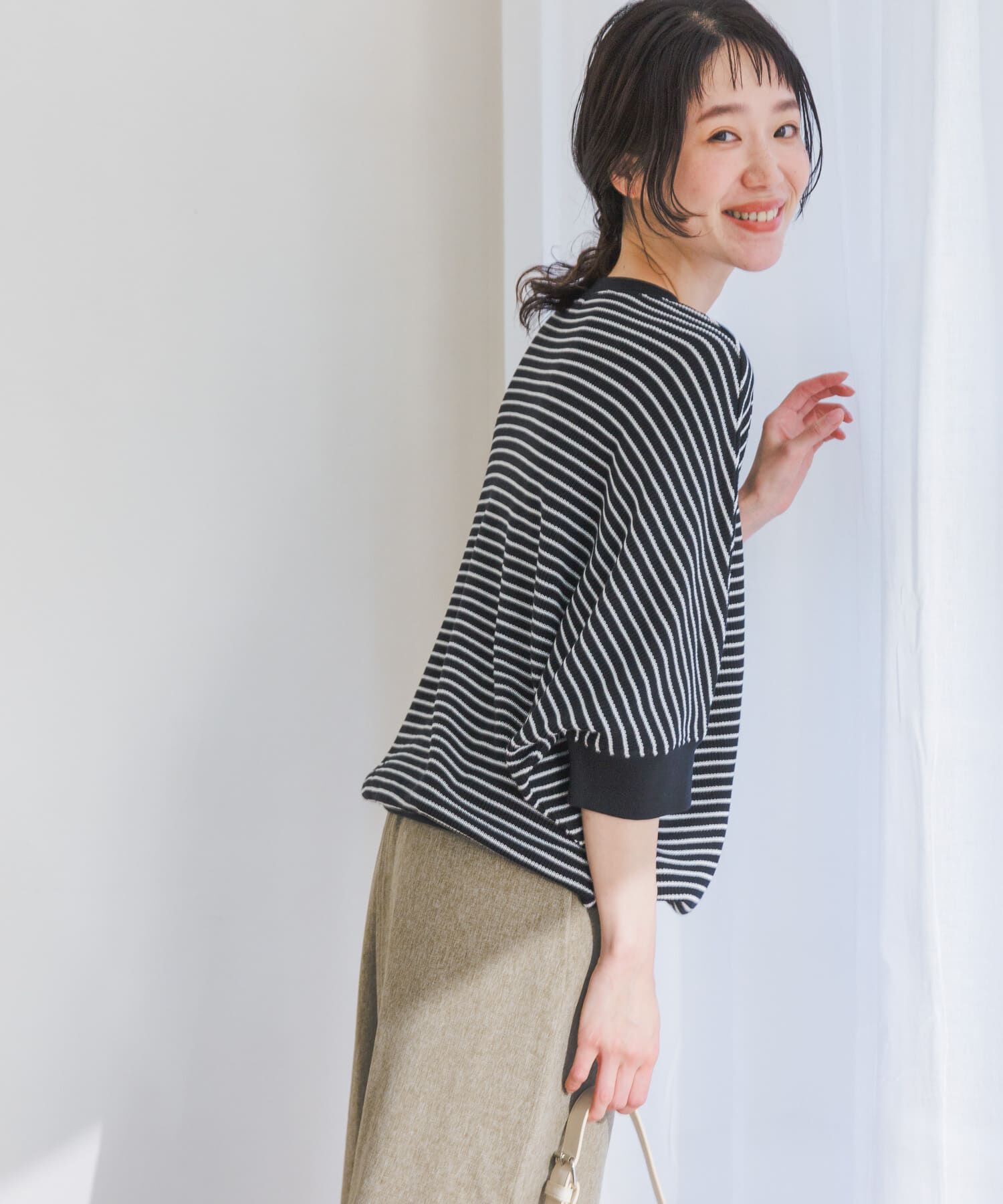 URBAN RESEARCH DOORS「タックフライスワイドTシャツ」|Tシャツ・カットソー|