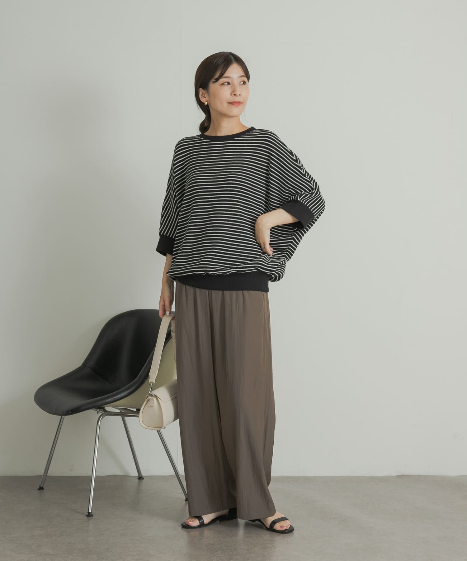URBAN RESEARCH DOORS「タックフライスワイドTシャツ」|Tシャツ・カットソー|