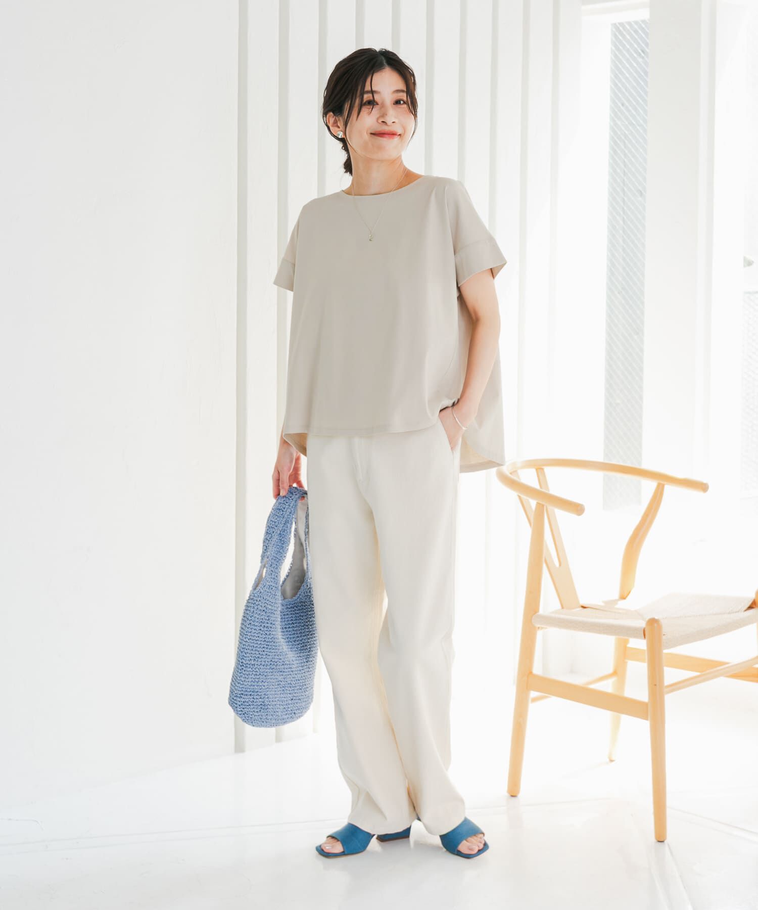 URBAN RESEARCH DOORS「『仁村紗和さん着用』『UR TECH』サマシェアバックデザインプルオーバー」|Tシャツ・カットソー|