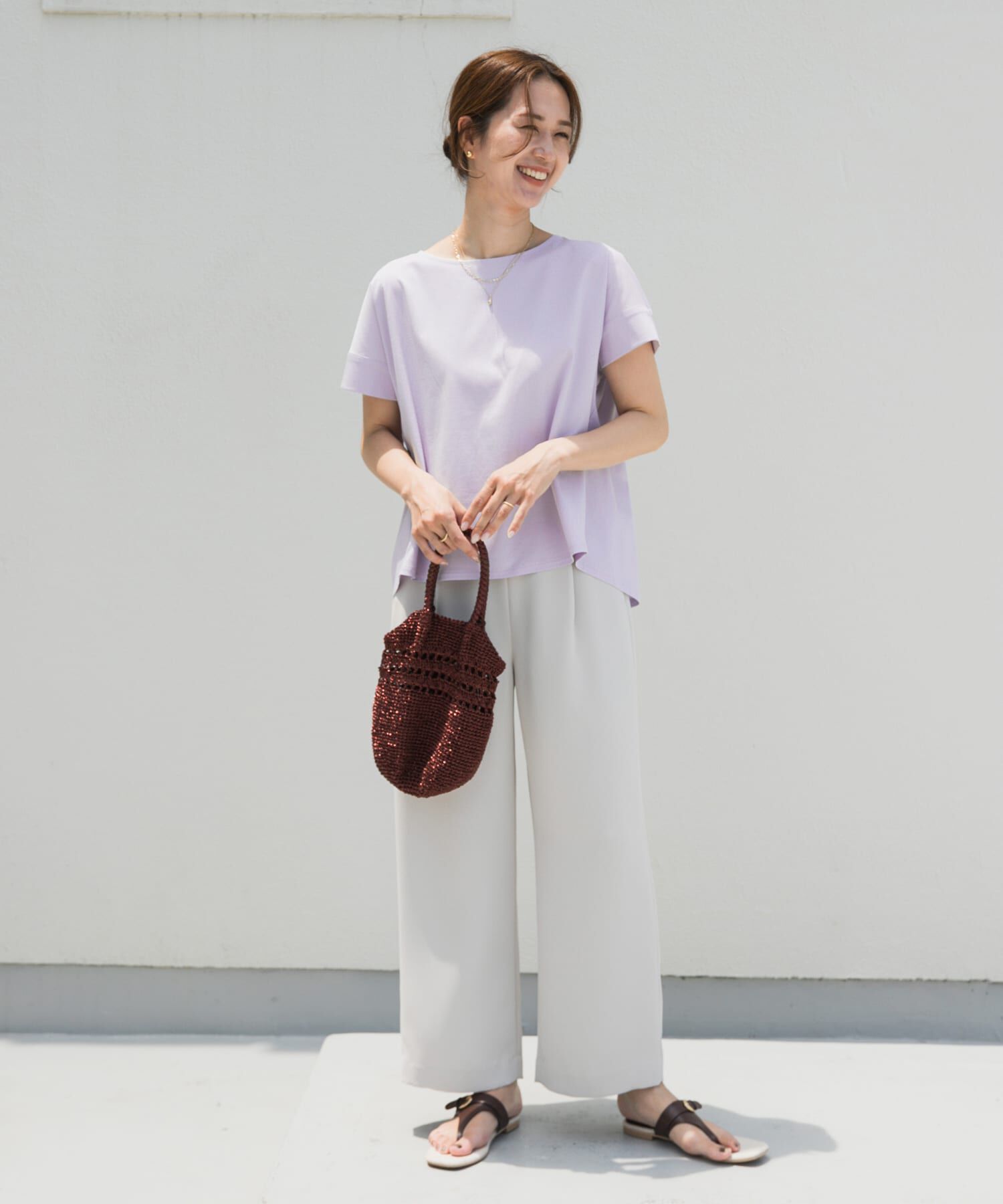URBAN RESEARCH DOORS「『仁村紗和さん着用』『UR TECH』サマシェアバックデザインプルオーバー」|Tシャツ・カットソー|