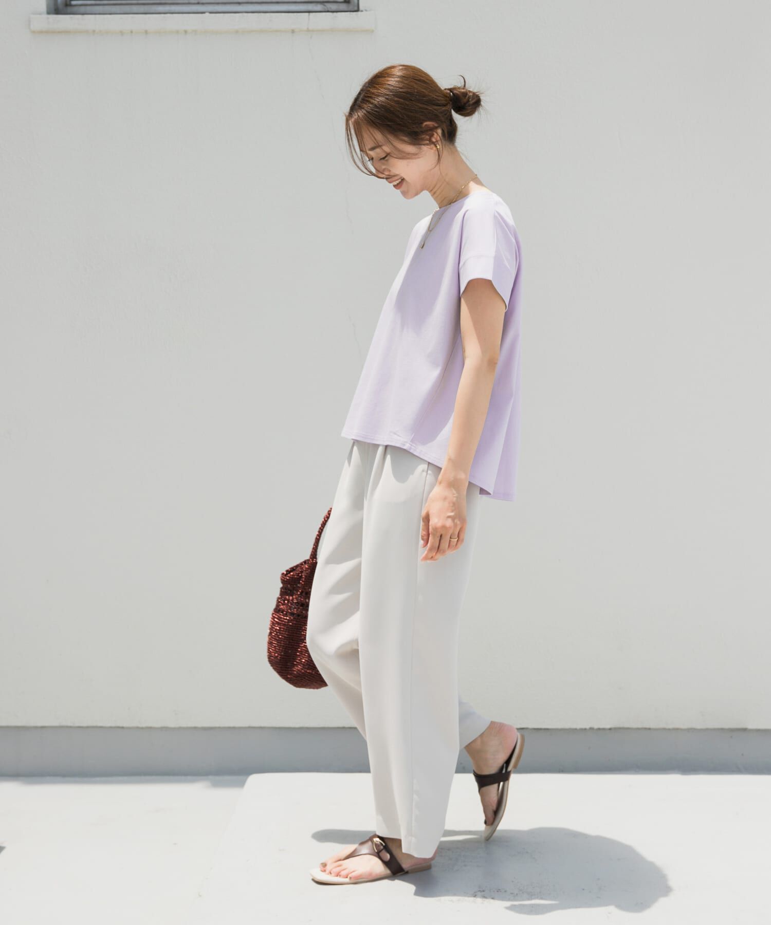 URBAN RESEARCH DOORS「『仁村紗和さん着用』『UR TECH』サマシェアバックデザインプルオーバー」|Tシャツ・カットソー|