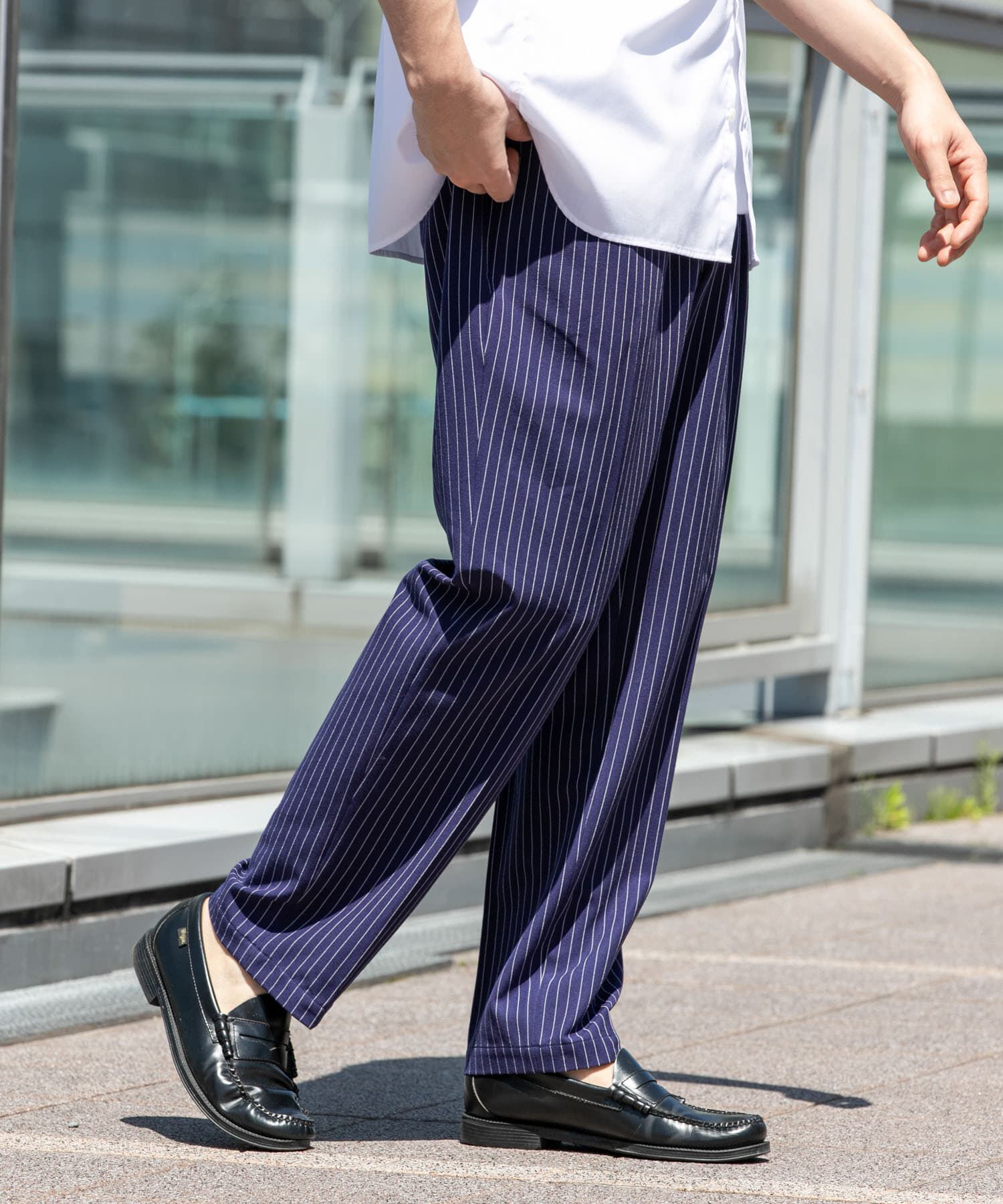 URBAN RESEARCH ROSSO「『WEB限定』アソート柄イージースラックス」|その他|ネイビー