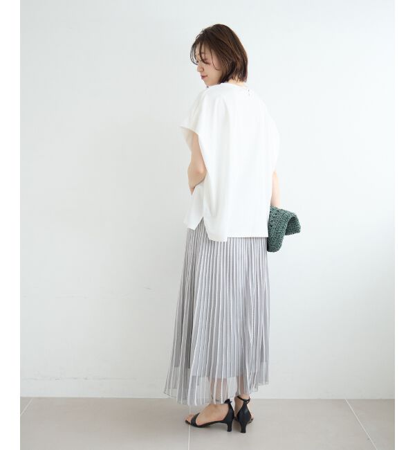  「《WEB限定アイテム》ショルダータック箔プリントTシャツ」|Tシャツ・カットソー|