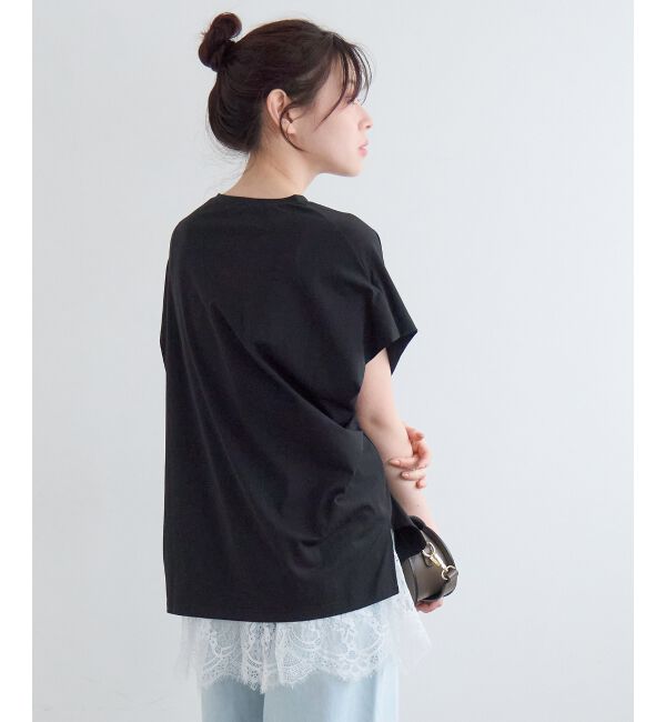 「《WEB限定アイテム》ショルダータック箔プリントTシャツ」|Tシャツ・カットソー|