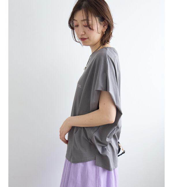  「《WEB限定アイテム》ショルダータック箔プリントTシャツ」|Tシャツ・カットソー|
