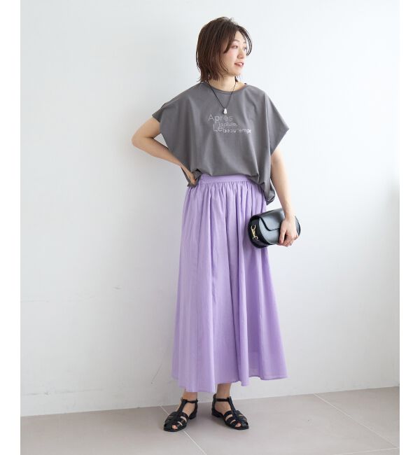  「《WEB限定アイテム》ショルダータック箔プリントTシャツ」|Tシャツ・カットソー|