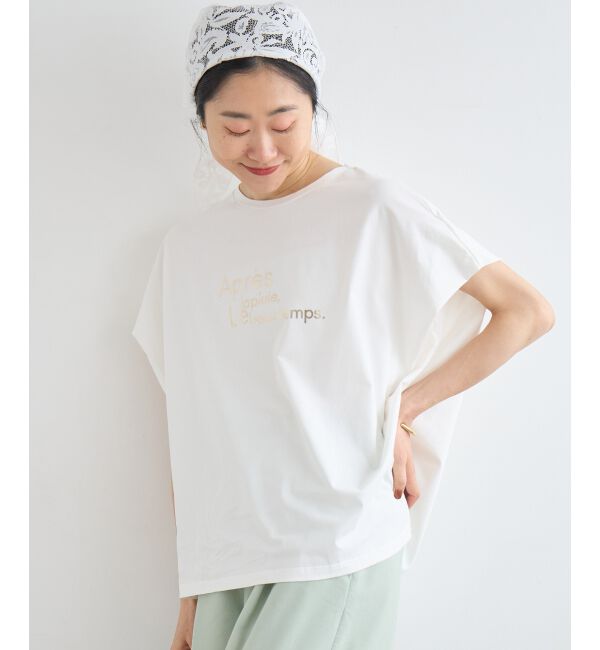  「《WEB限定アイテム》ショルダータック箔プリントTシャツ」|Tシャツ・カットソー|