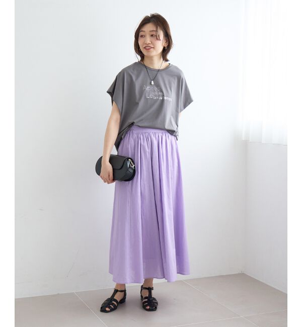  「《WEB限定アイテム》ショルダータック箔プリントTシャツ」|Tシャツ・カットソー|