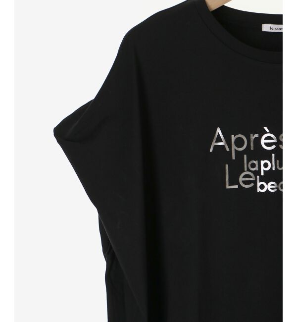  「《WEB限定アイテム》ショルダータック箔プリントTシャツ」|Tシャツ・カットソー|