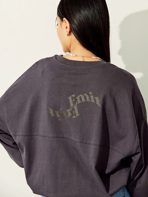  「バックロゴカットプルオーバー」|Tシャツ・カットソー|チャコールグレー