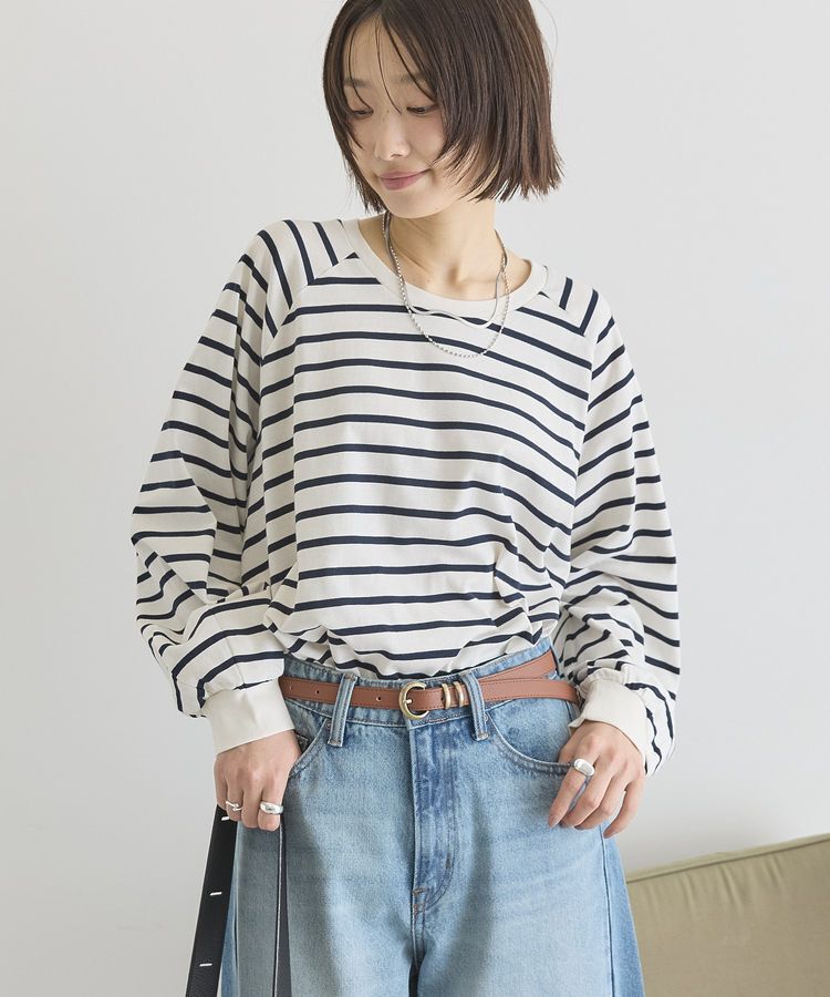 AMERICAN HOLIC「フレアラグランボーダーロンT」|Tシャツ・カットソー|