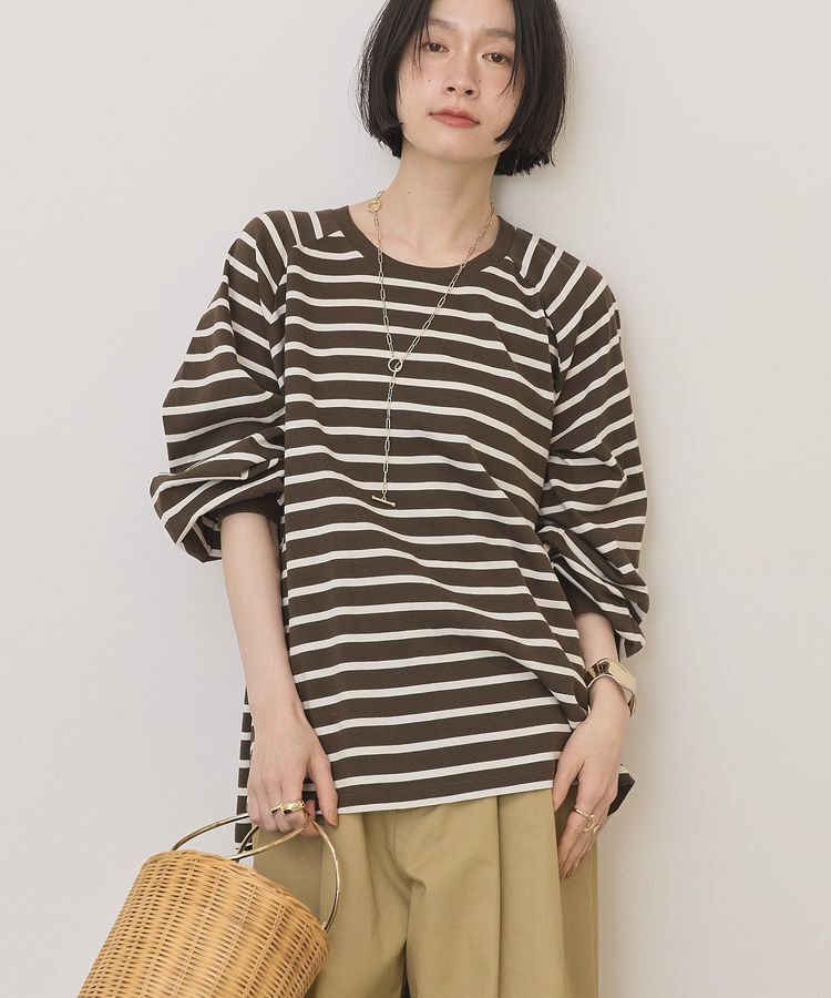 AMERICAN HOLIC「フレアラグランボーダーロンT」|Tシャツ・カットソー|Brown