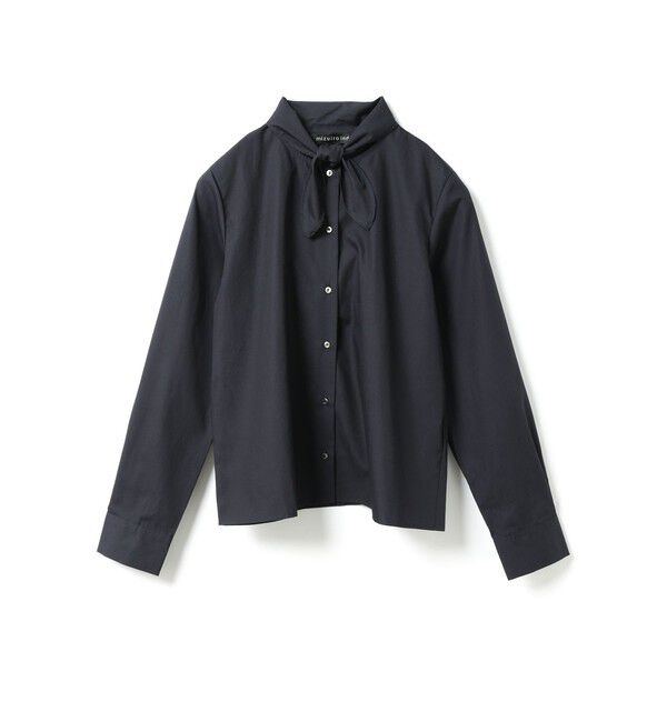 mizuiro ind「mizuiro ind リボンタイシャツ」|シャツ・ブラウス|ネイビー