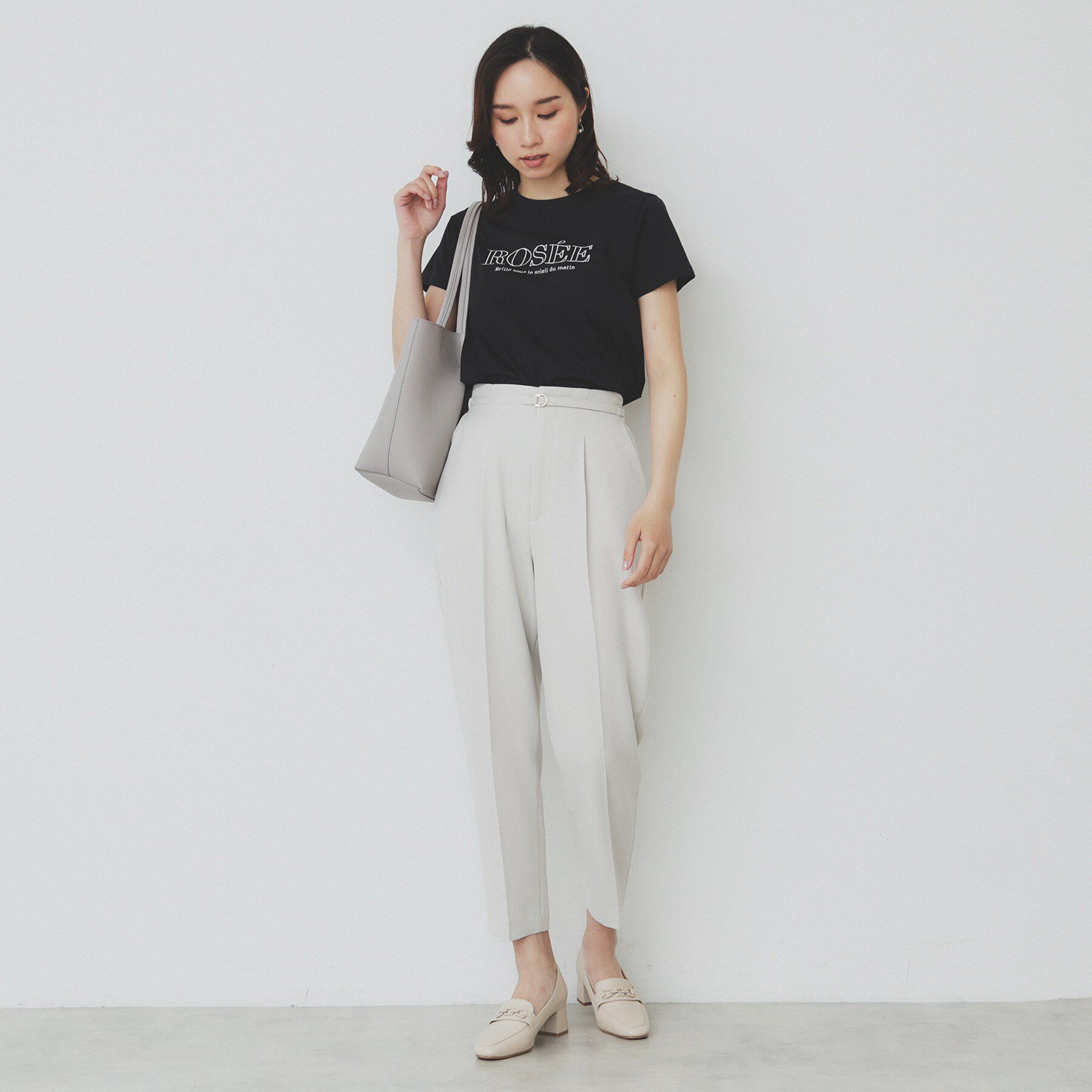 index「フロントロゴ刺繍Tシャツ【UVケア/洗濯機洗い可/接触冷感】」|Tシャツ・カットソー|