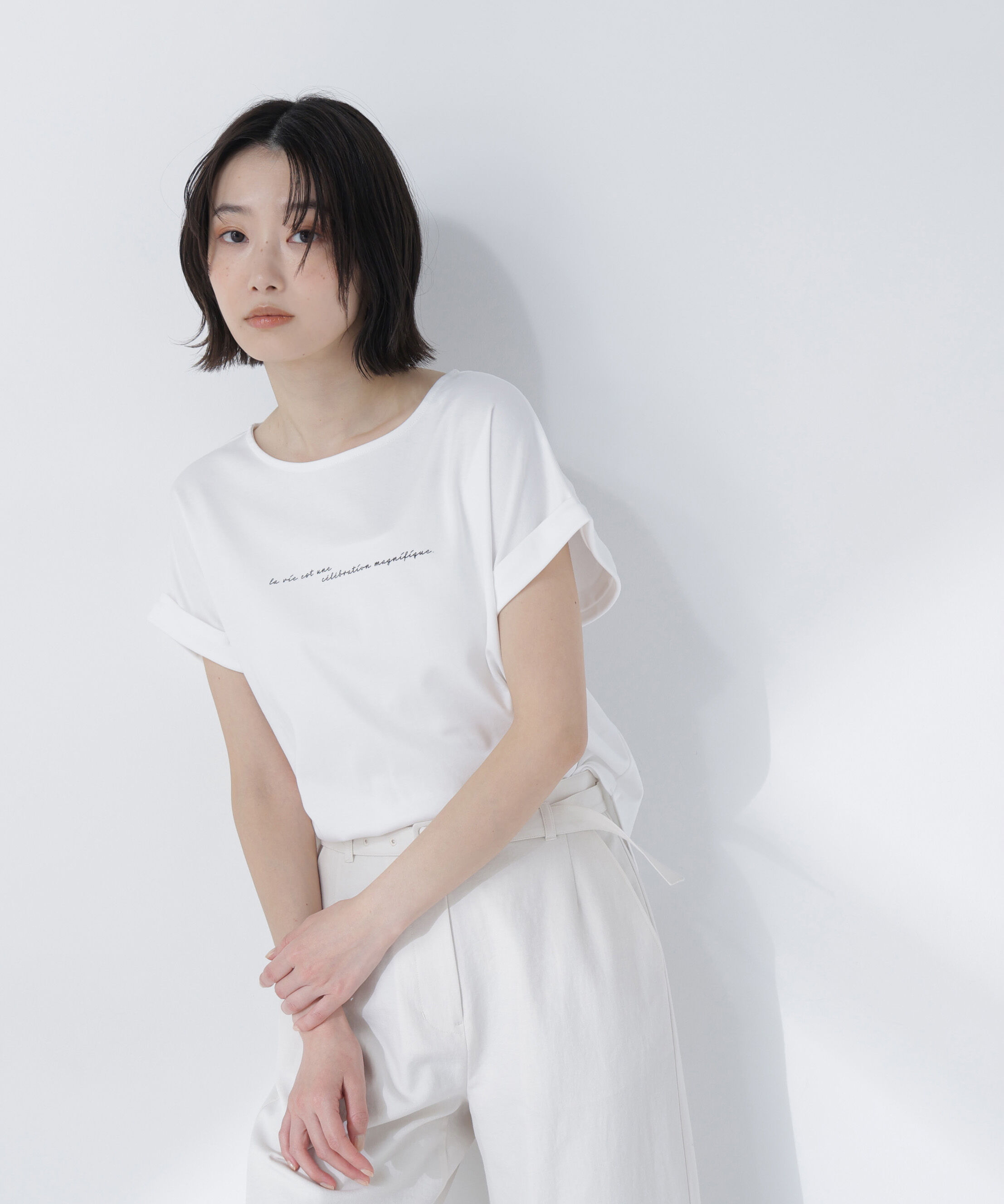  「切替スリーブロゴTシャツ」|Tシャツ・カットソー|