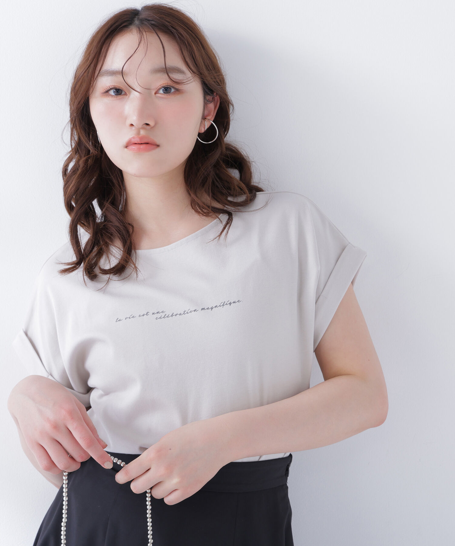  「切替スリーブロゴTシャツ」|Tシャツ・カットソー|