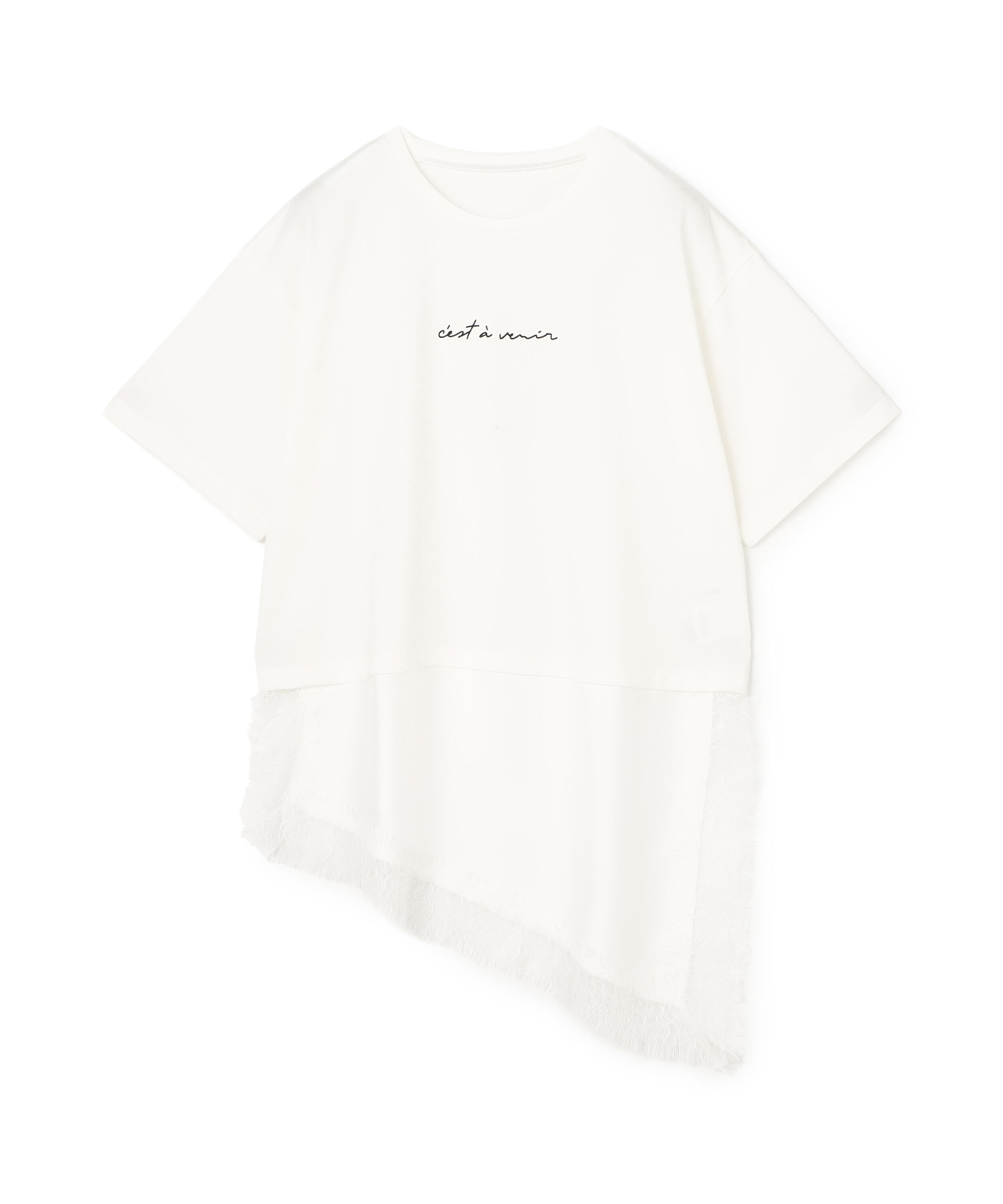  「レースドッキングロゴTシャツ」|Tシャツ・カットソー|