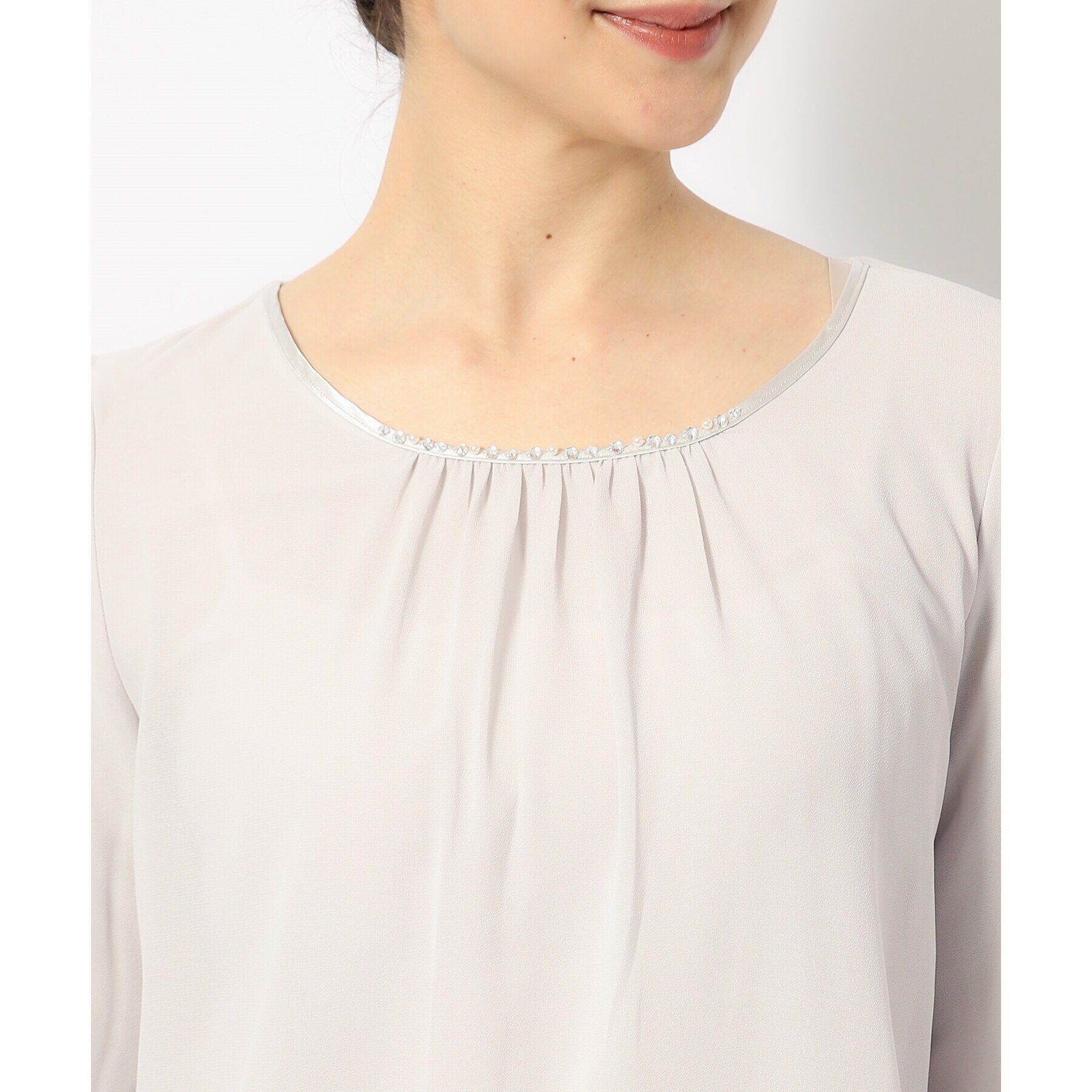 SHOO･LA･RUE「【洗える】ビジュー付きブラウス」|シャツ・ブラウス|