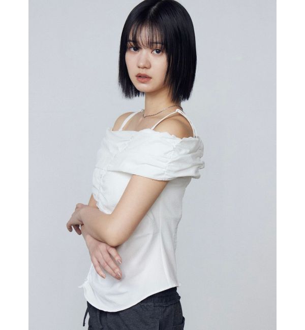 EMODA「オフショルダーボタントップ」|Tシャツ・カットソー|