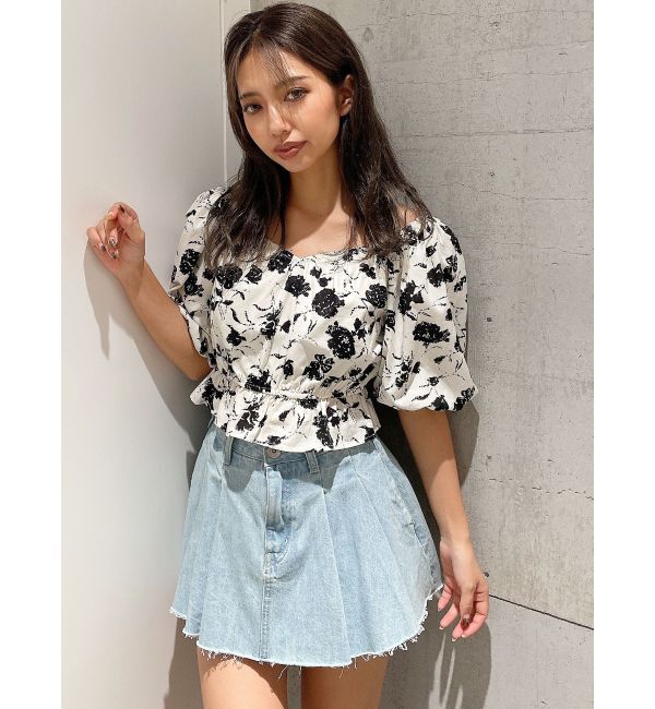 GYDA「タックプリーツ デニムスカートライクショートパンツ」|スカート|