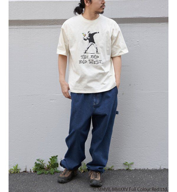 VENCE share style「【接触冷感】Banksy バンクシー  Love is in the Air プリントT」|Tシャツ・カットソー|