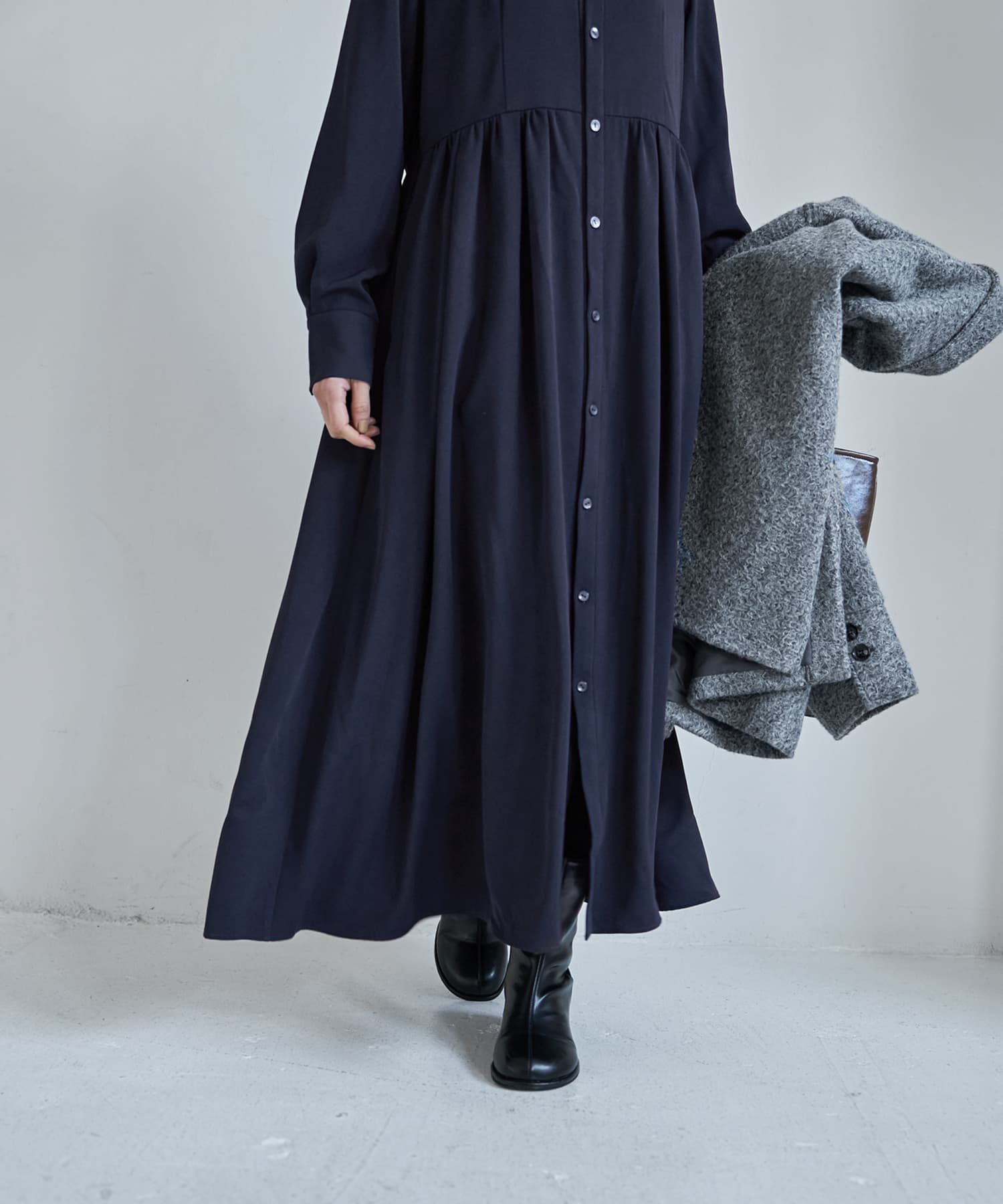 STYLE DELI「さらさらツイルロングシャツワンピース」|ワンピース|