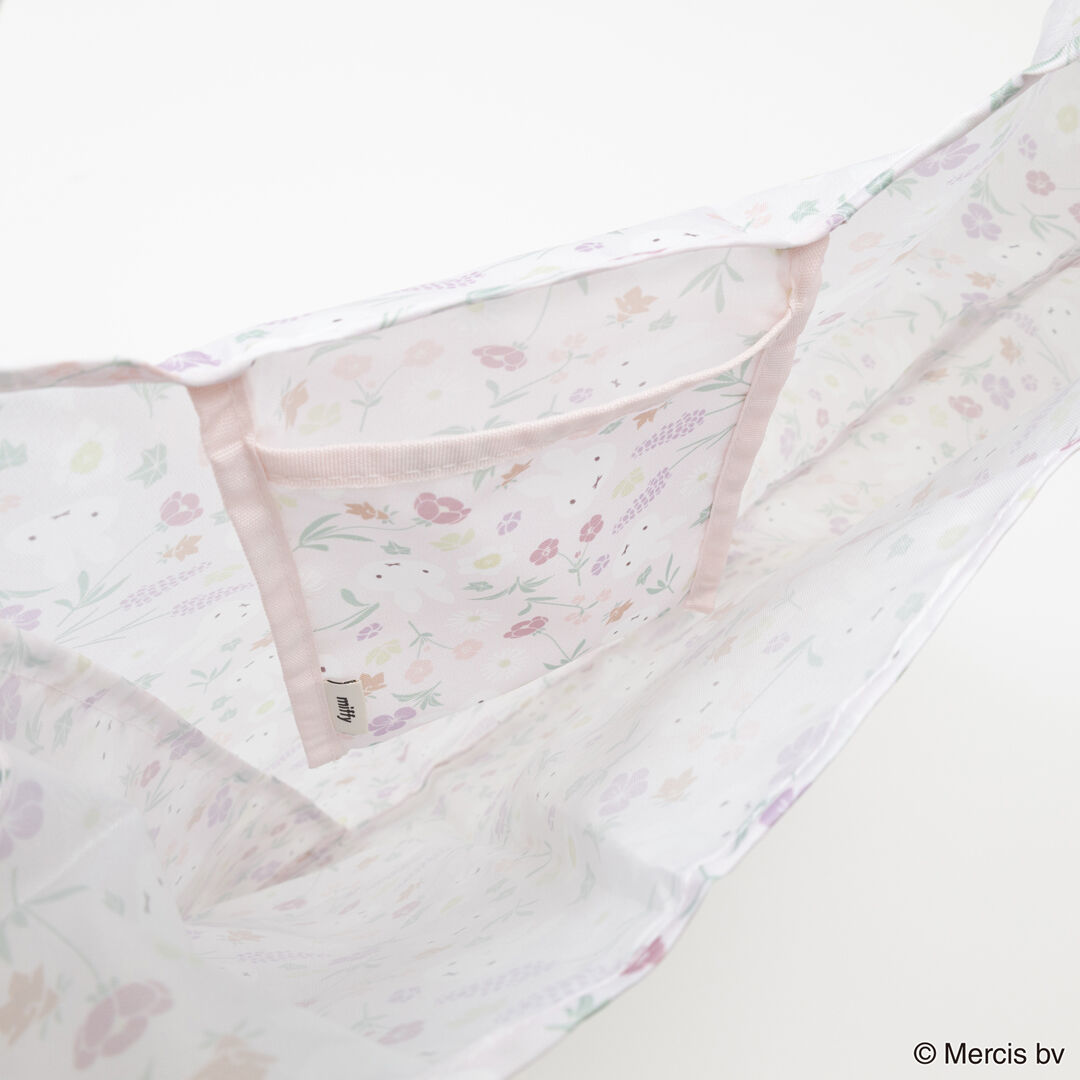  「MIFFY Floral pattern ショッピングバッグS」|エコバッグ|