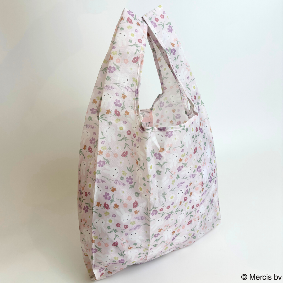  「MIFFY Floral pattern ショッピングバッグS」|エコバッグ|