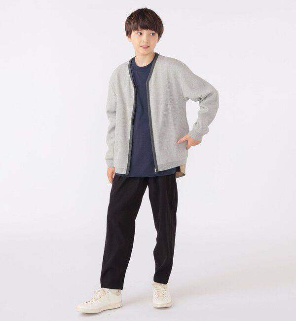 SHIPS KIDS「SHIPS KIDS:140～160cm / パターン 切替 長袖 TEE」|Tシャツ・カットソー|