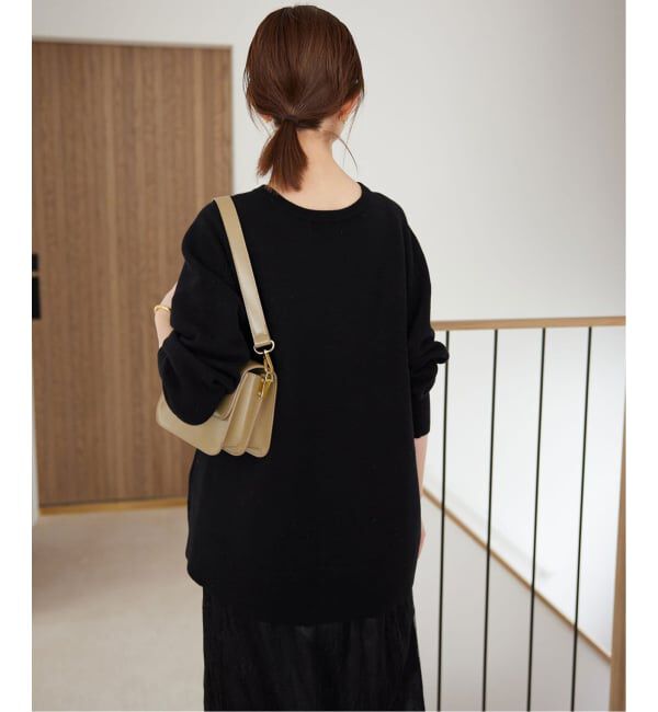 SLOBE IENA「《セットアップ対応可/追加》ウォッシャブルスムース クルーネックプルオーバー」|ニット・セーター|