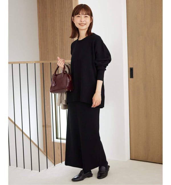 SLOBE IENA「《セットアップ対応可/追加》ウォッシャブルスムース クルーネックプルオーバー」|ニット・セーター|