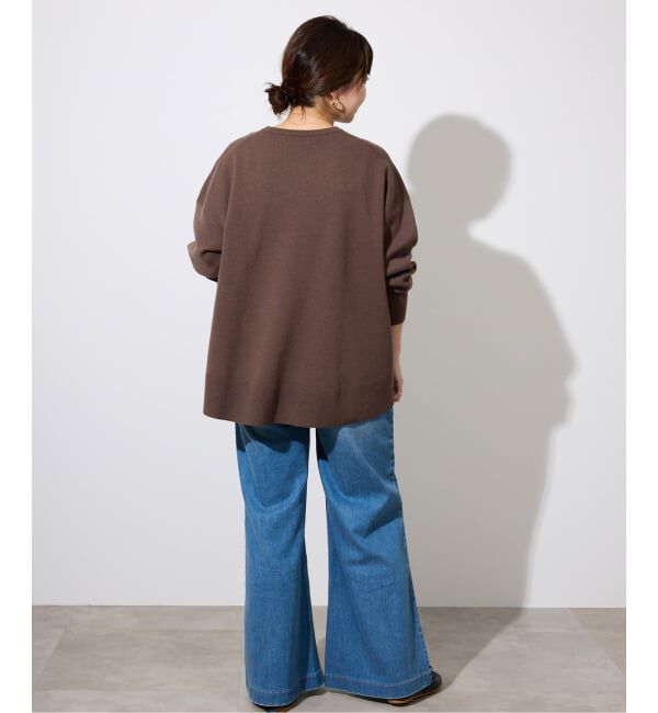 SLOBE IENA「《セットアップ対応可/追加》ウォッシャブルスムース クルーネックプルオーバー」|ニット・セーター|