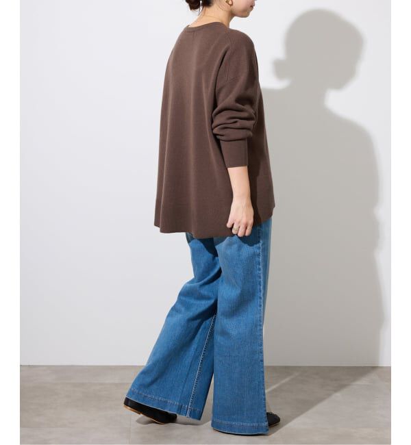 SLOBE IENA「《セットアップ対応可/追加》ウォッシャブルスムース クルーネックプルオーバー」|ニット・セーター|