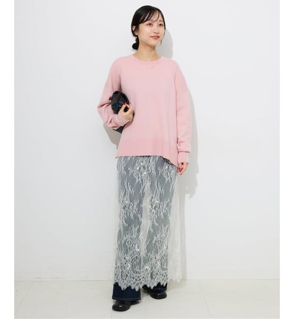 SLOBE IENA「《セットアップ対応可/追加》ウォッシャブルスムース クルーネックプルオーバー」|ニット・セーター|