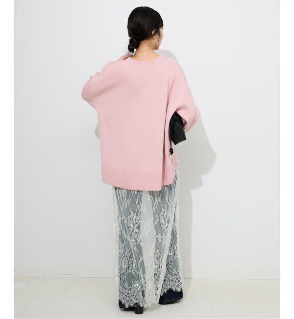SLOBE IENA「《セットアップ対応可/追加》ウォッシャブルスムース クルーネックプルオーバー」|ニット・セーター|