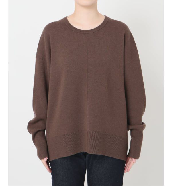 SLOBE IENA「《セットアップ対応可/追加》ウォッシャブルスムース クルーネックプルオーバー」|ニット・セーター|