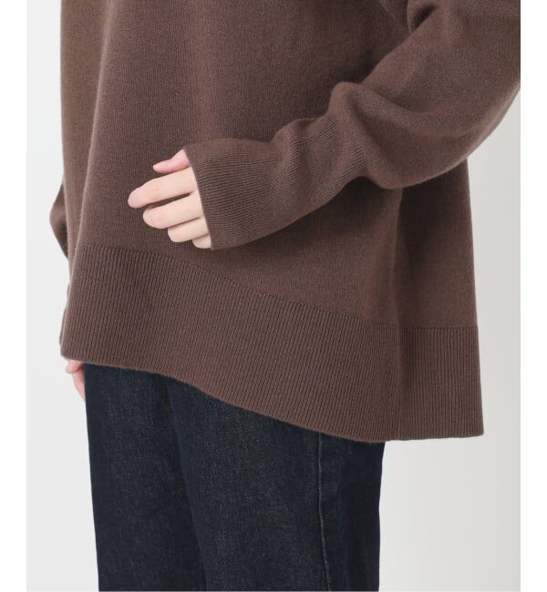 SLOBE IENA「《セットアップ対応可/追加》ウォッシャブルスムース クルーネックプルオーバー」|ニット・セーター|
