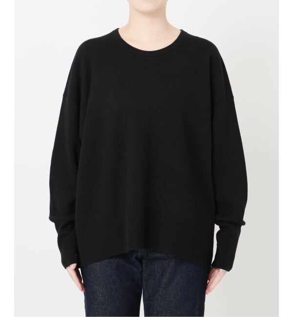SLOBE IENA「《セットアップ対応可/追加》ウォッシャブルスムース クルーネックプルオーバー」|ニット・セーター|