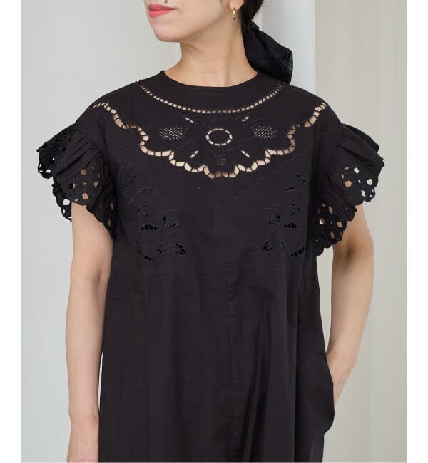 IENA LA BOUCLE「IENA LA BOUCLE カットワークオールインワン」|オールインワン|