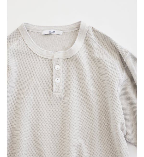 JOURNAL STANDARD relume「《予約》製品染め ワッフル調 ピケ ヘンリーネックTシャツ」|Tシャツ・カットソー|