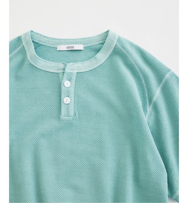 JOURNAL STANDARD relume「《予約》製品染め ワッフル調 ピケ ヘンリーネックTシャツ」|Tシャツ・カットソー|