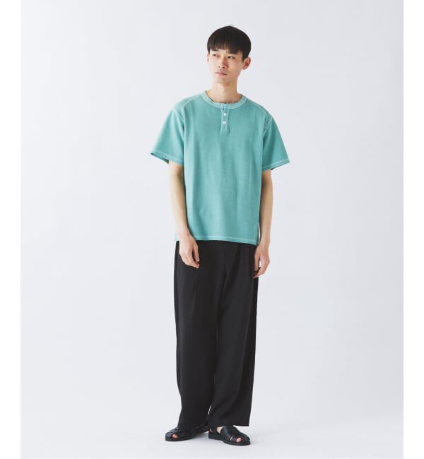 JOURNAL STANDARD relume「《予約》製品染め ワッフル調 ピケ ヘンリーネックTシャツ」|Tシャツ・カットソー|
