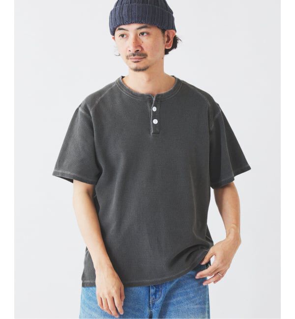 JOURNAL STANDARD relume「《予約》製品染め ワッフル調 ピケ ヘンリーネックTシャツ」|Tシャツ・カットソー|