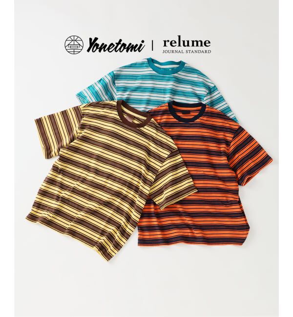 JOURNAL STANDARD relume「米富繊維 / Yonetomi 別注 ガーメントダイ マルチボーダー Tシャツ」|Tシャツ・カットソー|