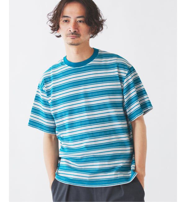 JOURNAL STANDARD relume「米富繊維 / Yonetomi 別注 ガーメントダイ マルチボーダー Tシャツ」|Tシャツ・カットソー|