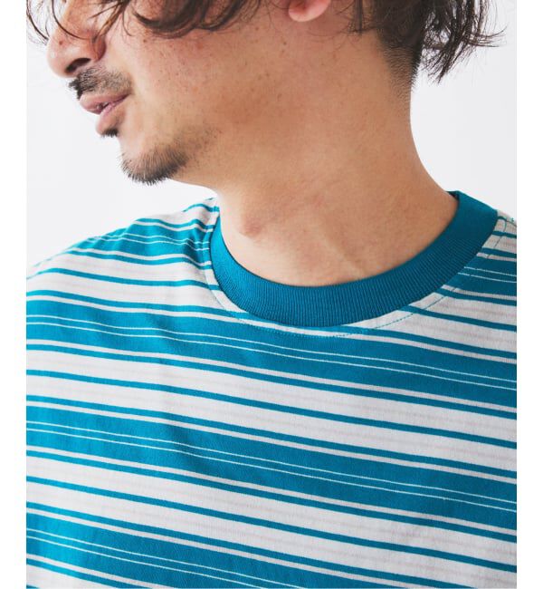 JOURNAL STANDARD relume「米富繊維 / Yonetomi 別注 ガーメントダイ マルチボーダー Tシャツ」|Tシャツ・カットソー|