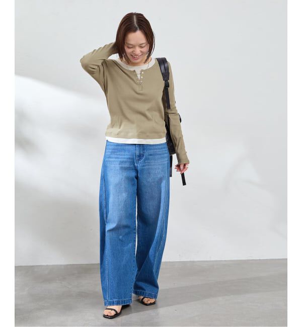 U by SPICK&SPAN「フェイクレイヤードガーゼフライストップス」|Tシャツ・カットソー|