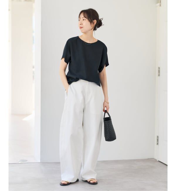 Spick and Span「《セットアップ可》ハイブリッドリネンTブラウス」|シャツ・ブラウス|
